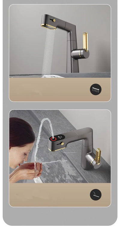 Grifo Digital de Baño con Pantalla Táctil, Rotación y Altura Ajustable - Image 11