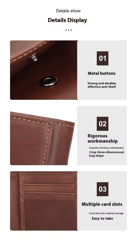 Billetera Vintage de Cuero con Protección RFID y Múltiples Compartimentos - Image 15
