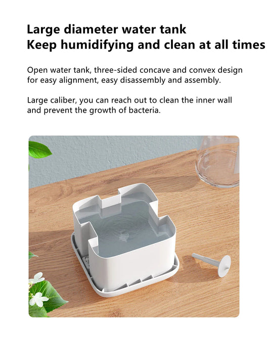 White anti-gravity water drop humidifier with visible mist output and 'Winben' brand name, on a white stand. - Image 11