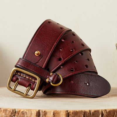 Cinturón de Cuero Genuino Estilo Retro para Hombre - Diseño Versátil y Duradero - Image 6