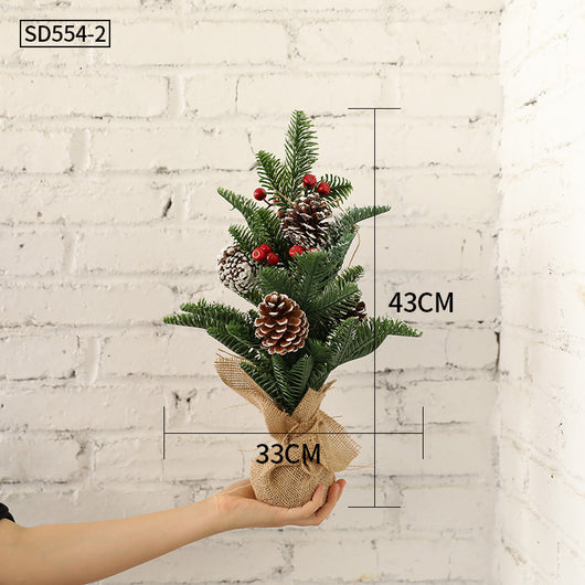 Árbol de Navidad Miniatura de Escritorio con Adornos Pequeños - Image 5