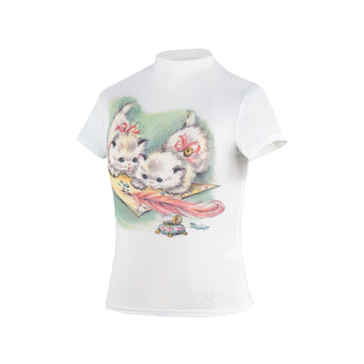 Playera para Gato con Estampado de Tinta Blanca sin Pegamento - Tres Colores - Image 24