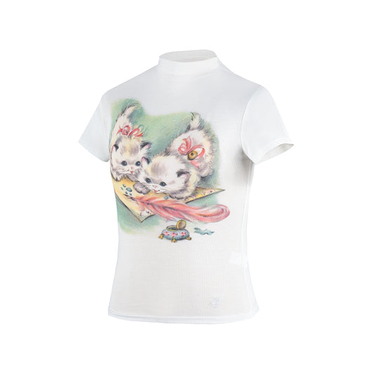 Playera para Gato con Estampado de Tinta Blanca sin Pegamento - Tres Colores - Image 24