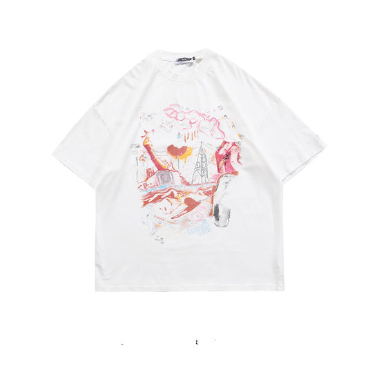 Camiseta Estilo Urbano con Estampado Vintage Retro