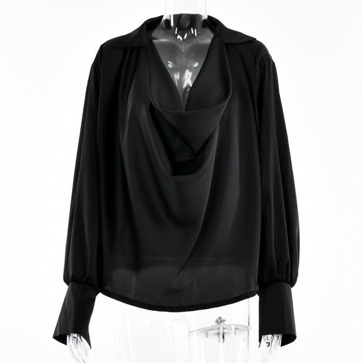 Blusa Suelta para Mujer con Escote Asimétrico Elegante - Image 12