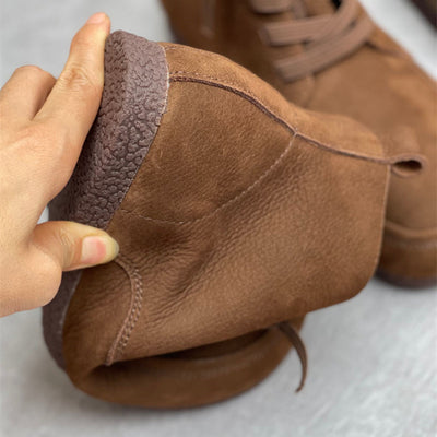 Botas Artesanales de Cuero Gamuza con Suela Flexible y Cierre Elástico - Image 16