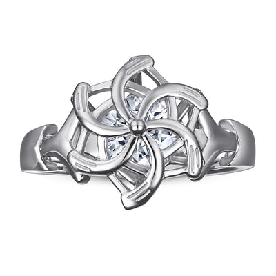 Anillo de Diamante Simulado Personalizado - Estilo Europeo y Americano - Image 4