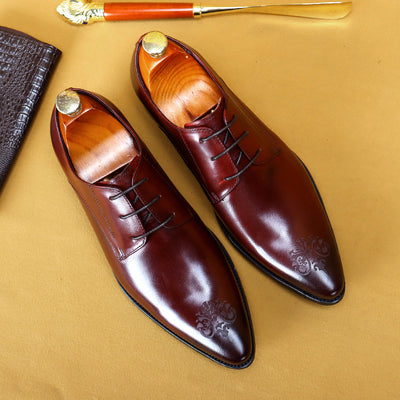Zapatos de Cuero Ejecutivo con Punta Tallada - Elegancia Profesional - Image 3