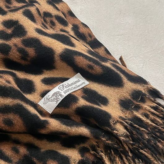 Bufanda Vintage Estampado Leopardo en Cashmira Artificial para Mujer - Image 3