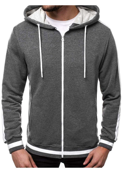 Sudadera con Capucha y Cierre de Contraste para Hombre - Image 7