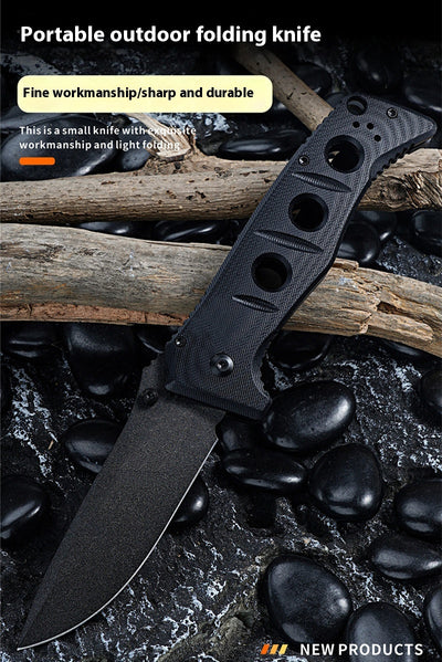 Cuchillo Plegable Táctico D2 con Mango G10 y Soporte de Espalda - Image 13