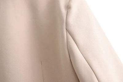 Traje Dos Piezas Mujer Primavera Khaki Suelto y Elegante - Image 17