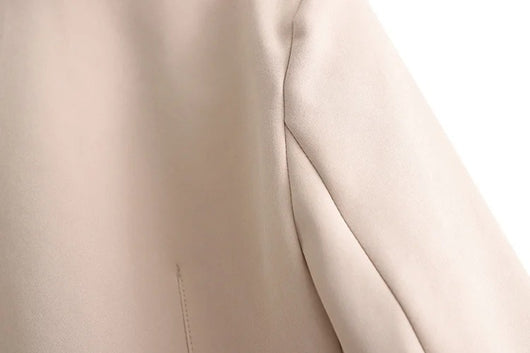 Traje Dos Piezas Mujer Primavera Khaki Suelto y Elegante - Image 17