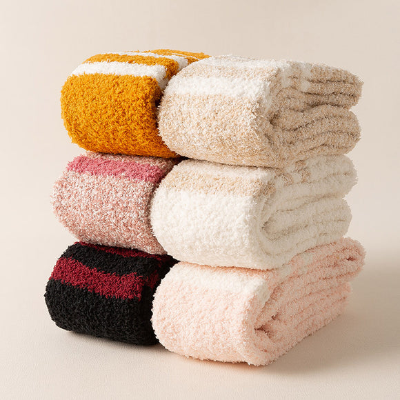 Meias de Coral Fleece para Dormir - Femininas