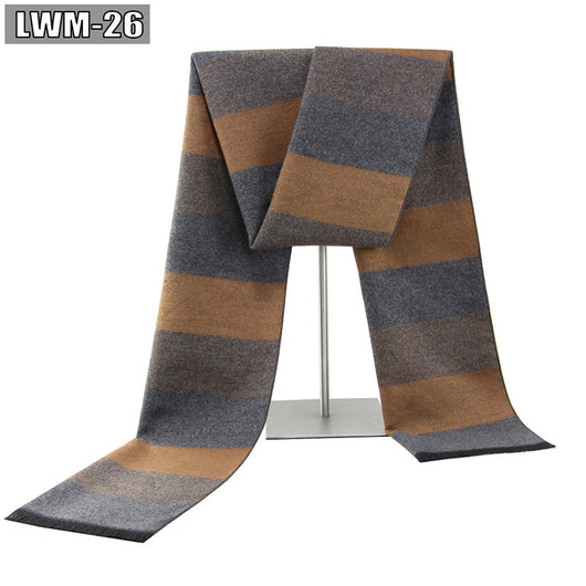 Bufanda de Cachemira Cuadros Hombre Estilo Europeo para Otoño e Invierno - Image 30