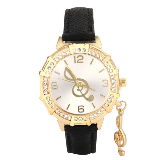 Reloj para Dama Redondo con Incrustaciones de Diamantes y Correas Intercambiables - Image 5