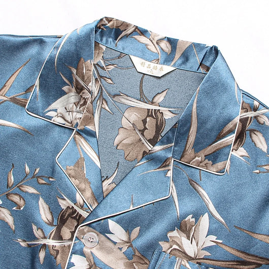 Pijamas de Seda para Parejas - Manga Larga Fresca y Cómoda - Image 41