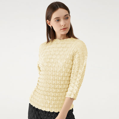 Blusa Plisada Artesanal para Mujer en Colores Sólidos - Image 13