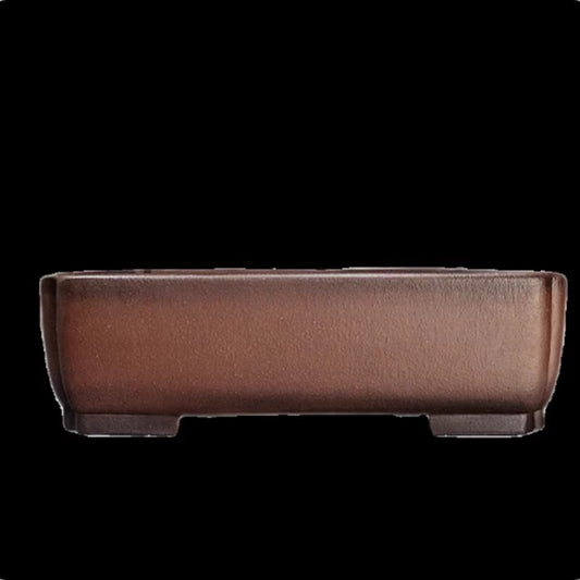 Maceta Rectangular Artesanal Estilo Antiguo Caballo Púrpura y Transparente con Depósito de Agua