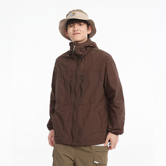 Chaqueta Impermeable Ligera con Capucha para Pesca y Actividades Outdoor