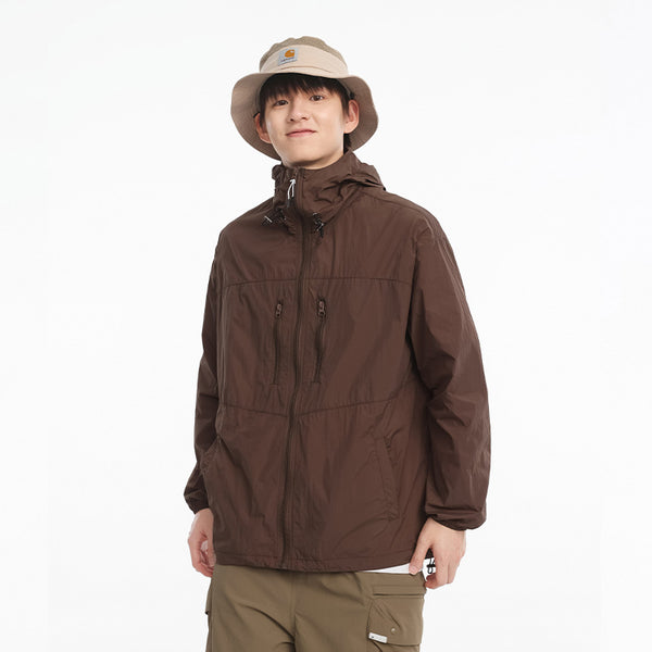 Chaqueta Impermeable Ligera con Capucha para Pesca y Actividades Outdoor