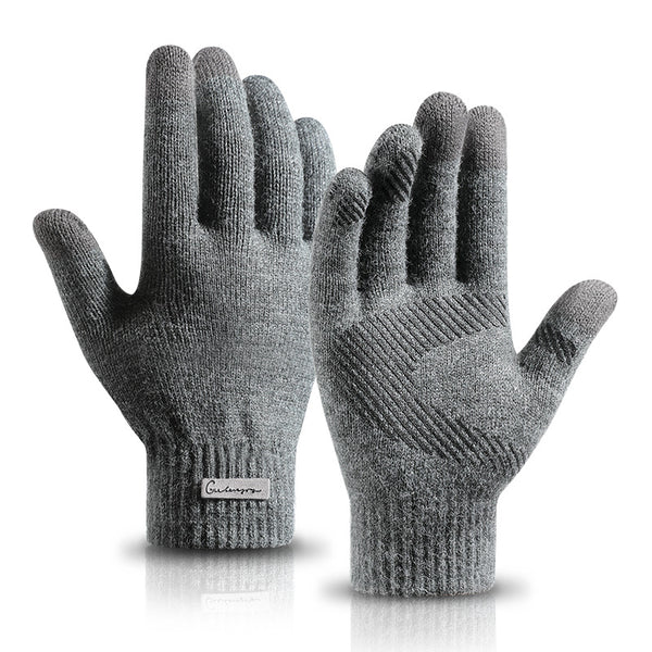Guantes de Lana Tejida Forrados en Forro Polar Ártico