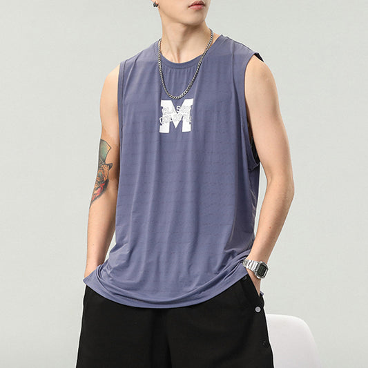 Camiseta Sin Mangas Hombre Estampado Letras - Colección Verano