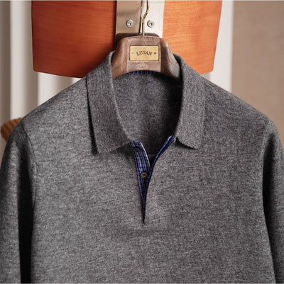 Polo Slim Fit de Lana Tejida con Solapa - Image 18