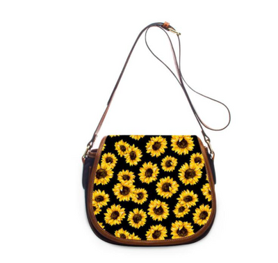 Bolso de Cuero para Mujer con Estampado de Girasoles - Image 6