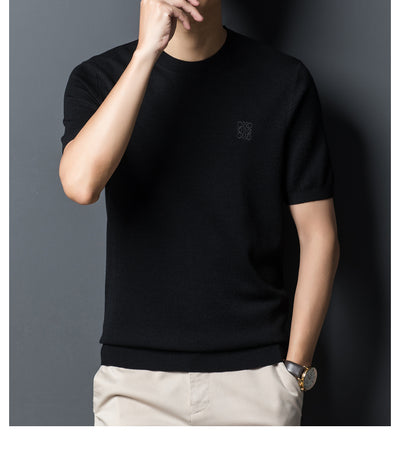 Suéter Cardigan Manga Corta para Hombre - Cuello Redondo - Image 12