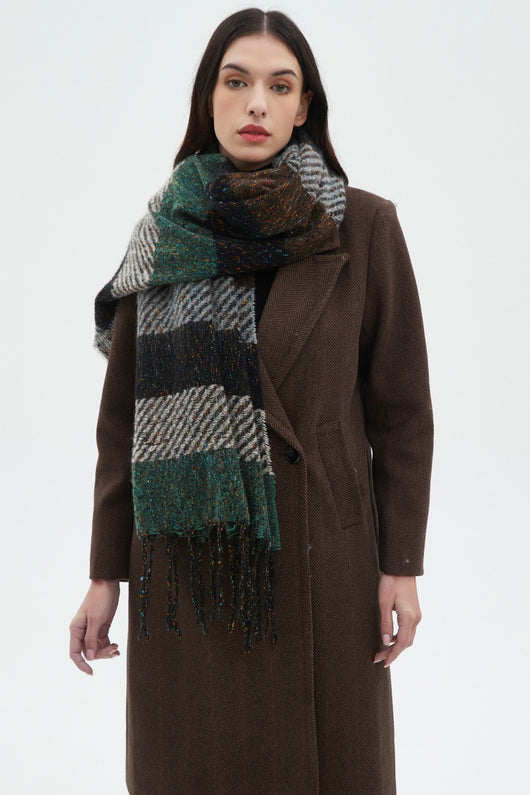 Bufanda Unisex a Rayas con Borlas - Cuello Cálido Europeo y Americano - Image 17