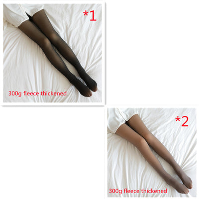 Leggings Térmicos Translúcidos Talla Grande con Forro Polar - Pantimedias Cálidas para Invierno - Image 41