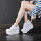 Zapatos de Mujer con Suela Gruesa Elevada y Cordones - Cuero Premium