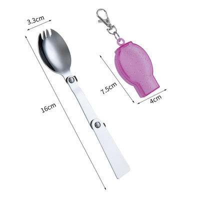 Cuchara Plegable de Acero Inoxidable para Camping y Viajes - Image 6