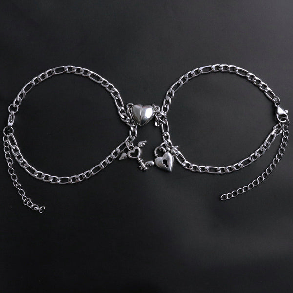 Pulsera de Pareja Diseño Corazón Minimalista