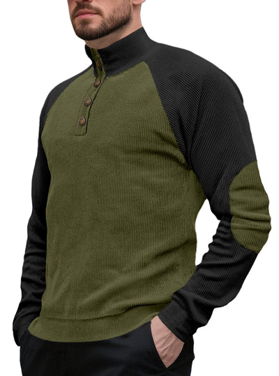 Chamarra Casual Raglan para Hombre - Cuello Alto Suelto Primavera Otoño - Image 11