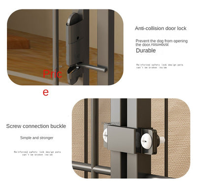 Corral Moderno de Hierro para Perros Pequeños y Medianos - Puerta de Aislamiento Interior - Image 11