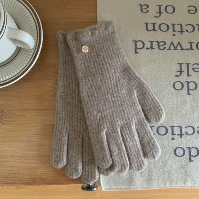 Guantes de Lana Cálidos con Volantes y Colores Sólidos para Mujer - Image 10