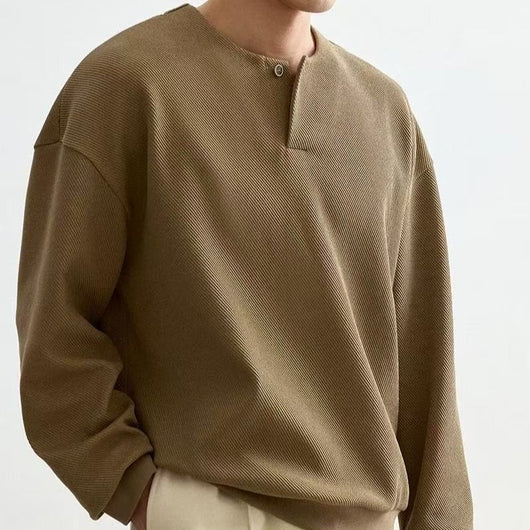 Sudadera Cuello Redondo Ligera para Hombre Talla Grande - Image 4