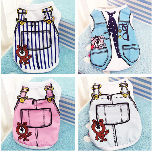 Ropa Fresca de Algodón para Mascotas - Diseño Ajustable Primavera Verano - Image 22