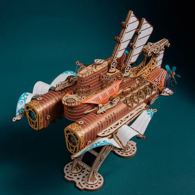 Puzzle 3D de Madera Nave Espacial Fantasía - Modelo Submarino Veinte Mil Leguas - Image 3