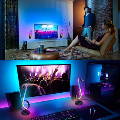 Lámpara LED Inteligente con Control por App y Rotación 180° - Luz de Ambiente para Dormitorio - Image 3