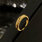 Fashion Eight Stars 925 Sterling Plateado Couple's Ring Narrow Version No 5