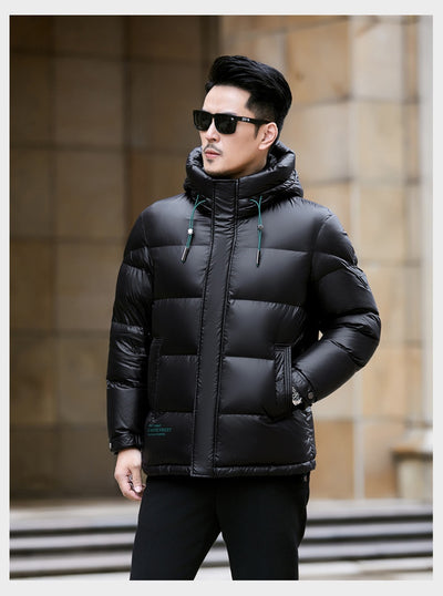 Chaqueta Puffer Premium de Plumón de Pato 90% con Capucha para Hombre - Image 20