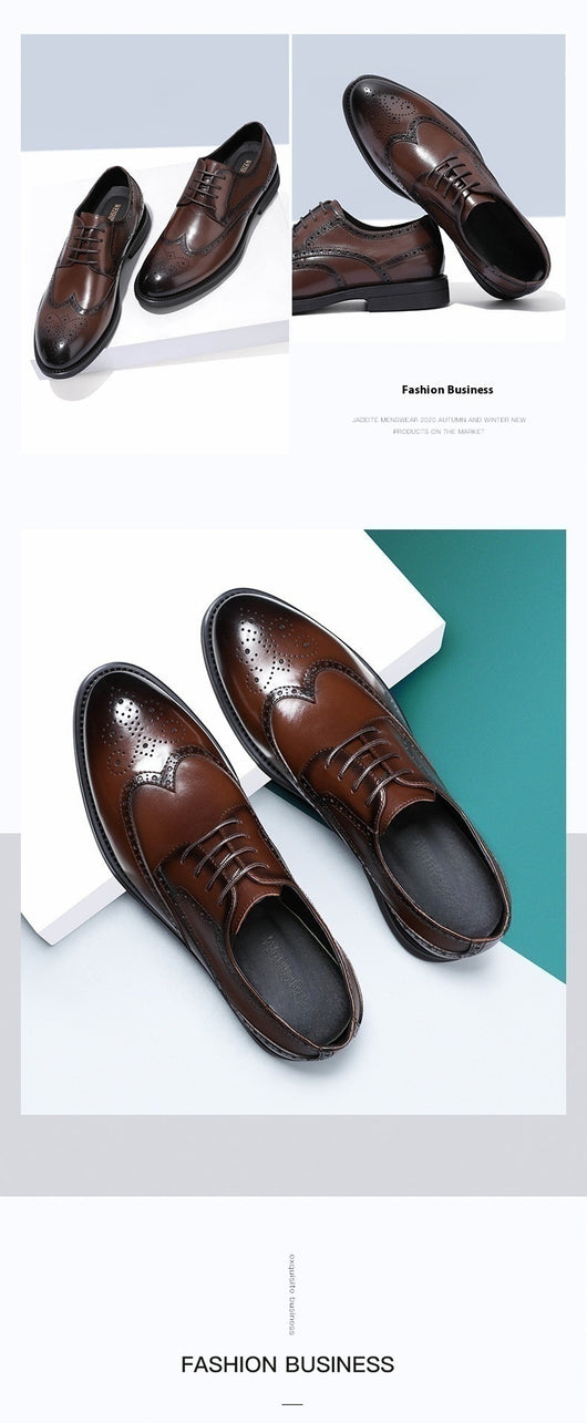 Zapatos Brogue de Cuero para Hombre - Estilo Clásico Elegante - Image 15