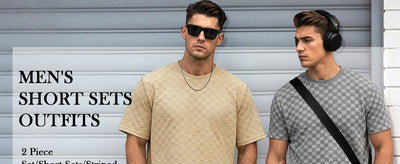 Conjunto de Playera y Shorts Casuales a Cuadros para Hombre - Image 14