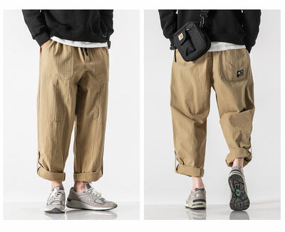 Pantalones Casuales Holgados con Detalles de Patchwork para Hombre - Image 25