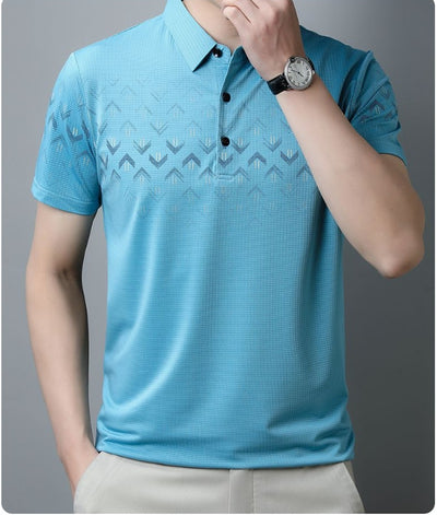 Polo Ejecutivo Ice Silk Manga Corta para Hombre - Secado Rápido y Estilo Business Casual - Image 19