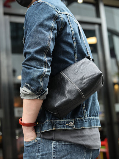 Bolsa Mensajero de Cuero para Hombre - Estilo Casual y Ligero - Image 7