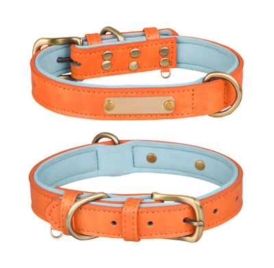 Collar Respirable de Cuero Retro con Correa para Perro - Image 5